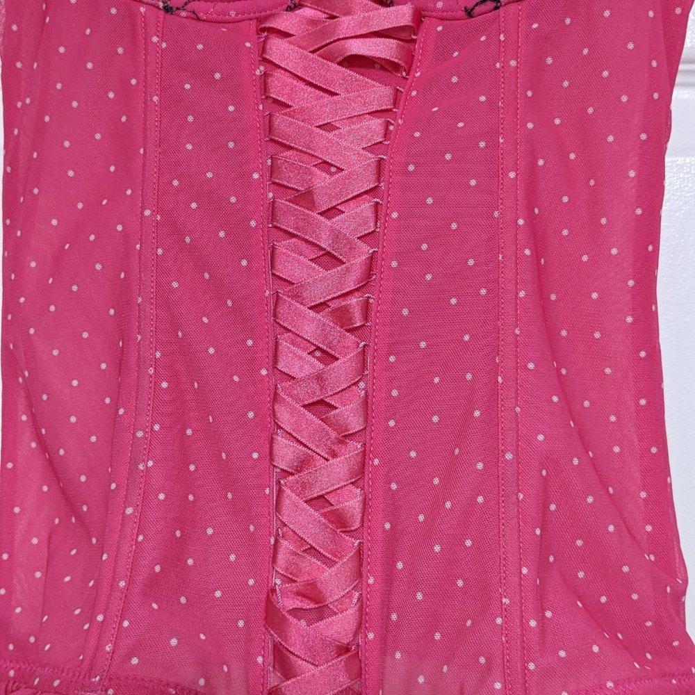 Pink Polka Dot Corset - Picture 4 of 5
